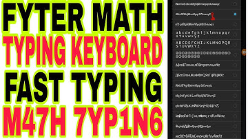FYTER MATH TYPE KEYBOARD || MATH TYPING KEYBOARD ||  MATH TYPING KAISE KARE