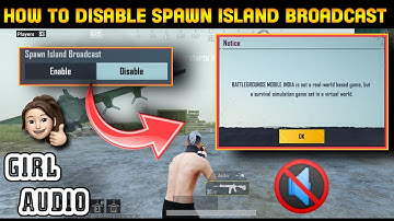 how to disable spawn island broadcast in bgmi | bgmi lobby notice off kaise kare |stop broadcast |