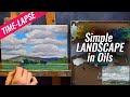 Simple clouds landscape painting tutorial