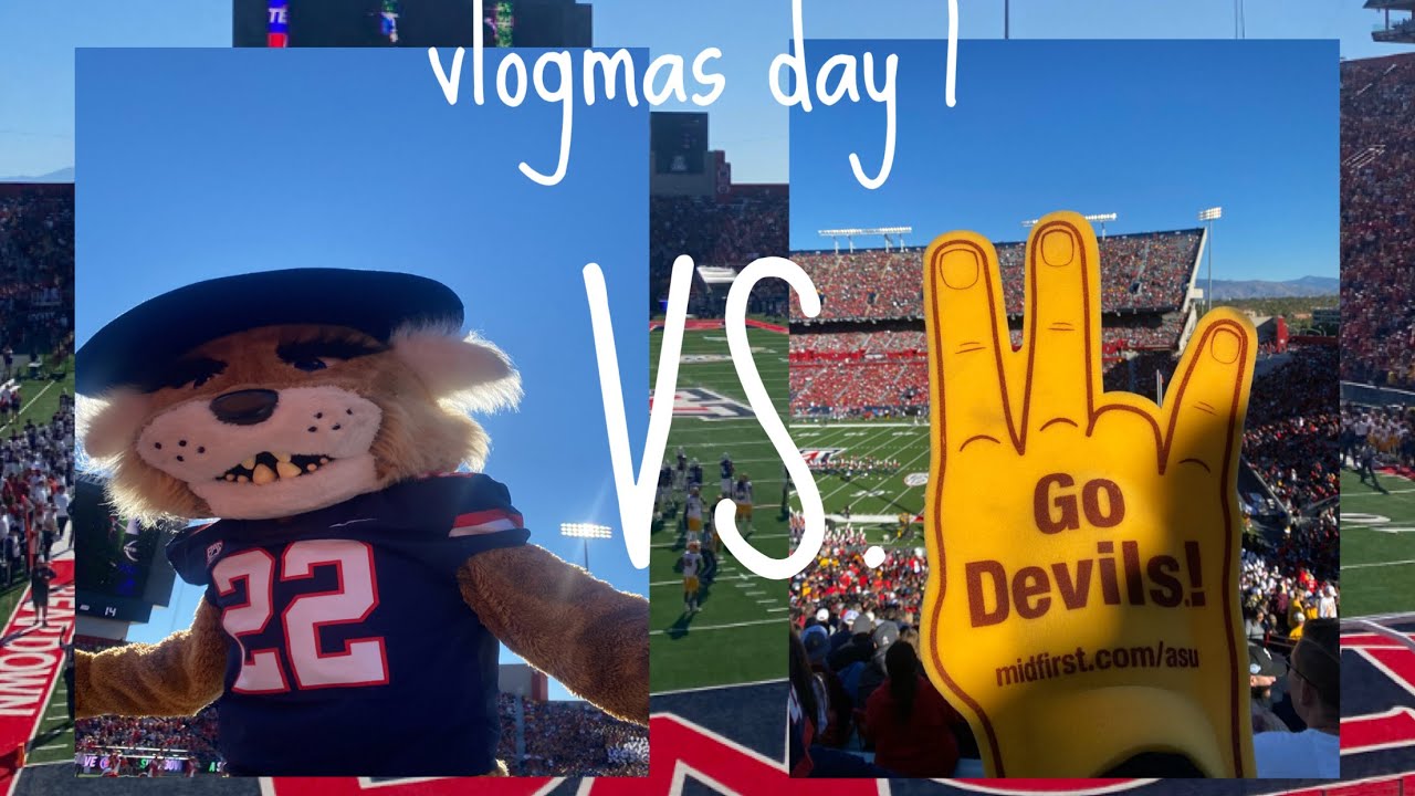 vlogmas day 1 Asu Vs. UofA football game YouTube