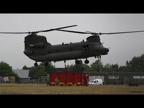 Royal Air Force Chinook CH-47 ZH902 airlift from RAF Boulmer