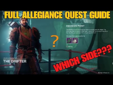 Video: Destiny 2 Allegiance-zoektocht: All Stand With Drifter Of Vanguard-beslissingsstappen Uitgelegd