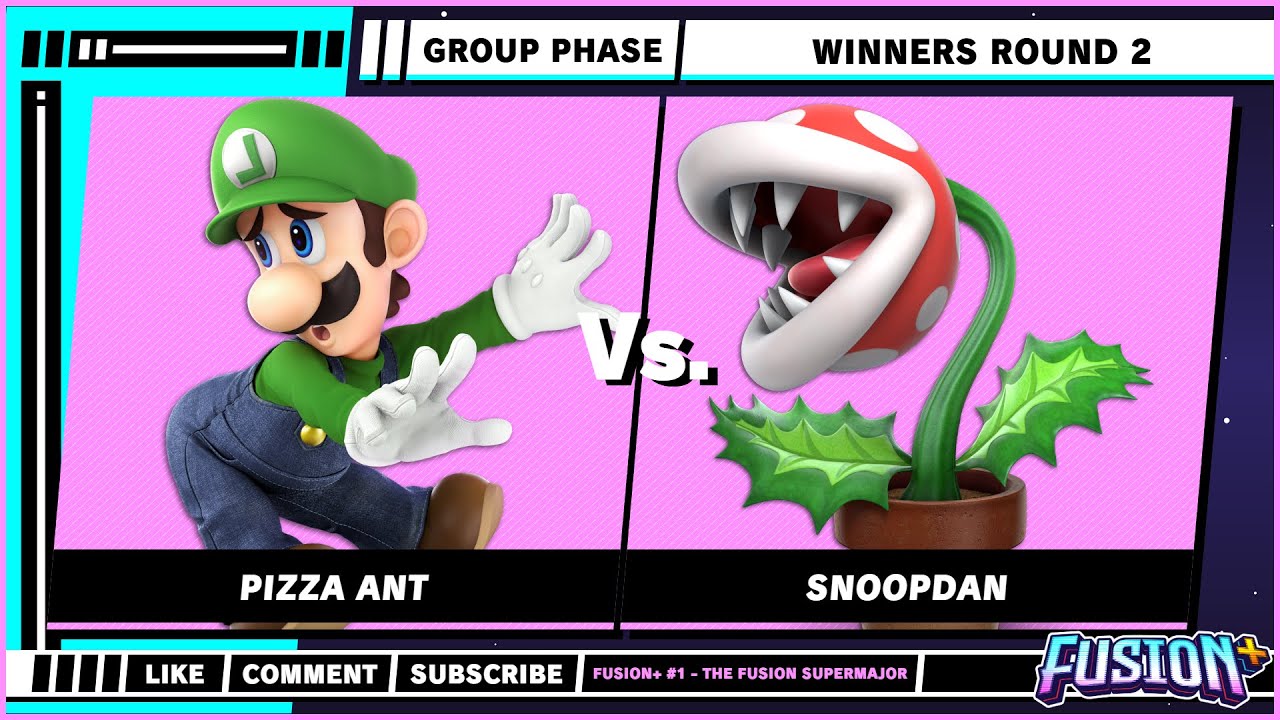 Fusion+ #1 - Top Cut - Pizza Ant (Луиджи) против SnoopDan (Растение-пиранья) - Super Smash Bros Ult