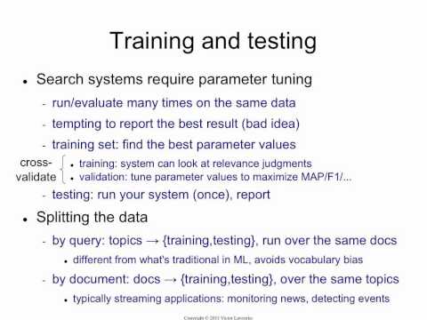 Evaluation 19: training / testing splits
