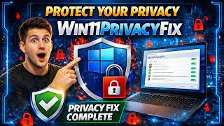 Windows 11 Privacy Fix 🔒 | Block Data Collection &amp; Ads in One Click (Full Setup Guide)