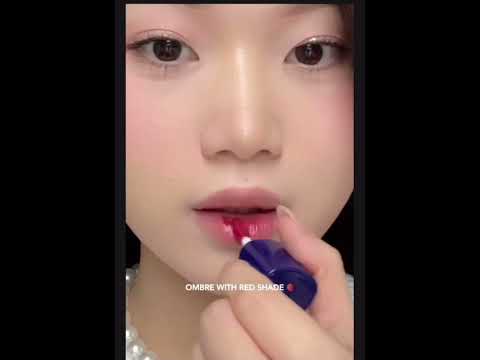 Strawberry lip tutorial, so good 😊