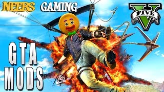 GTA 5 MODS - Grappling Hook Mod  /Jet mines - Just Cause 3 in GTA  ( Gameplay Video)