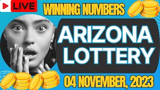 Arizona Night Lottery Drawing Results - Nov 04, 2023 - Pick 3 - Fantasy 5 - The Pick - Powerball