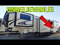 RAISED RV! This is a VERY DIFFERENT Fifth Wheel RV! Heritage Glen Elite 36FL