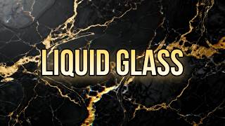 10 Hours Black Marble with Gold Liquid Glass Background Animation for TV | 4k Screensaver Profile