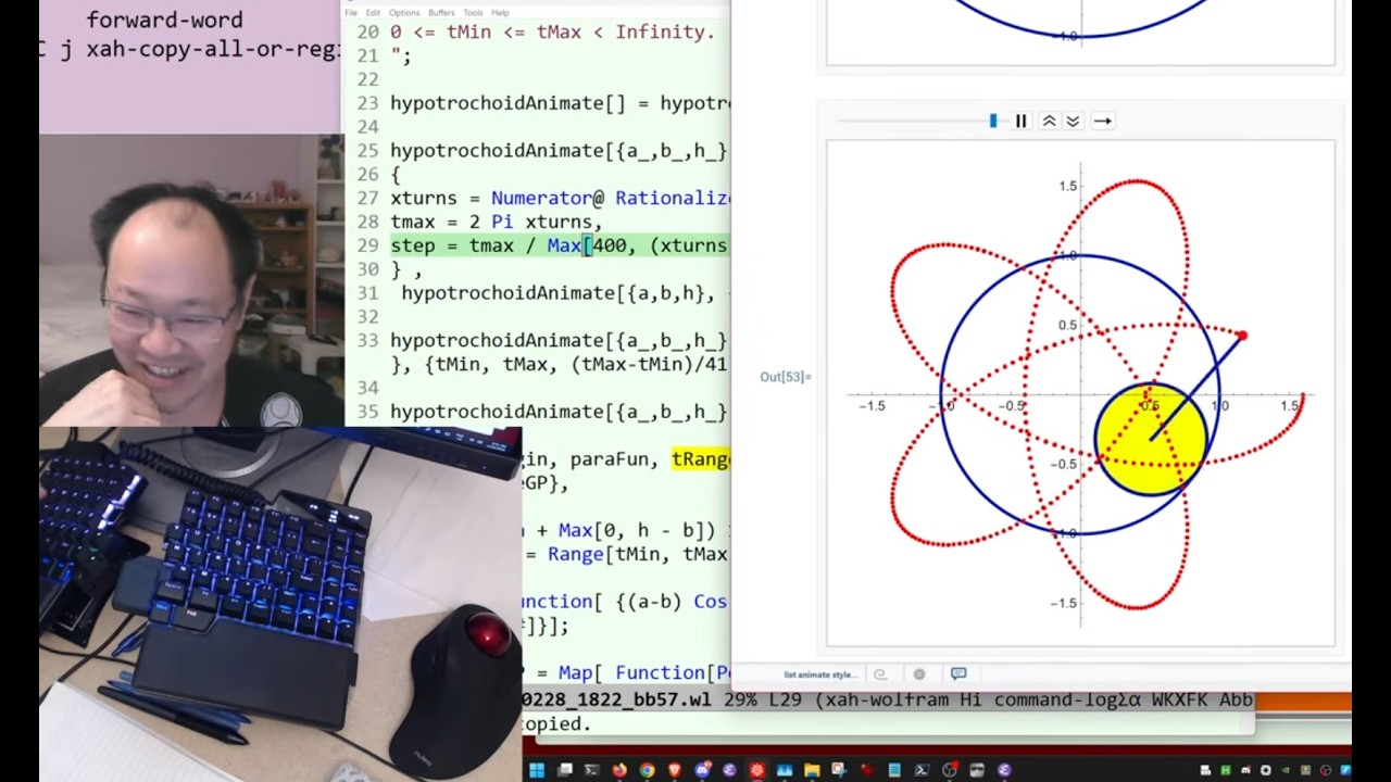 Xah Ep771. Wolfram language coding animation of rolling circles. math, geometry.