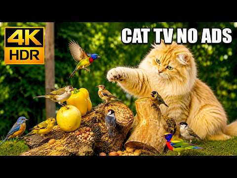 Relaxing CAT TV 🐦 Morning Birds Flying and Chirping for Cats to Watch 🌅 4K HDR Video