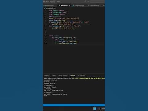 Iron Man Jarvis Voice assistant in python - YouTube