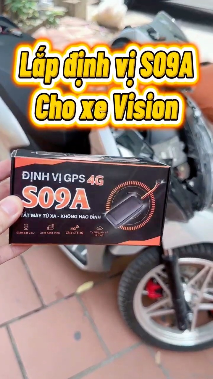 Lắp định vị GPS S09A cho xe máy Honda Vision
