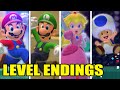 Super Mario 3D World All Character S Flagpole Level Endings Victory 