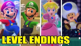 Download Lagu Super Mario 3D World: All Character's Flagpole Level Endings (Victory) MP3