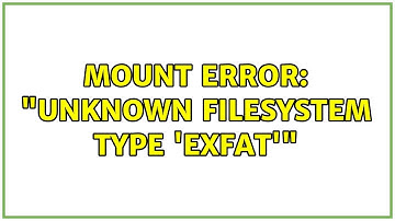 Ubuntu: Mount error: "unknown filesystem type 