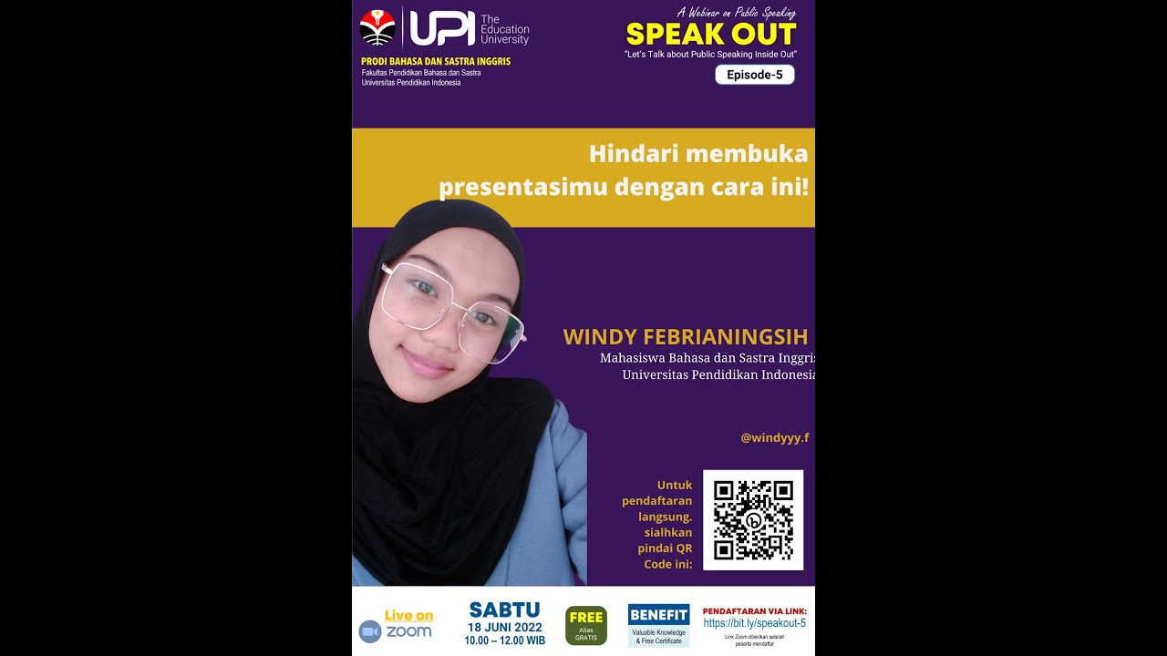 Speak Out: Let's Talk about Public Speaking Inside Out (Episode 5) - Windy Febriningsih
