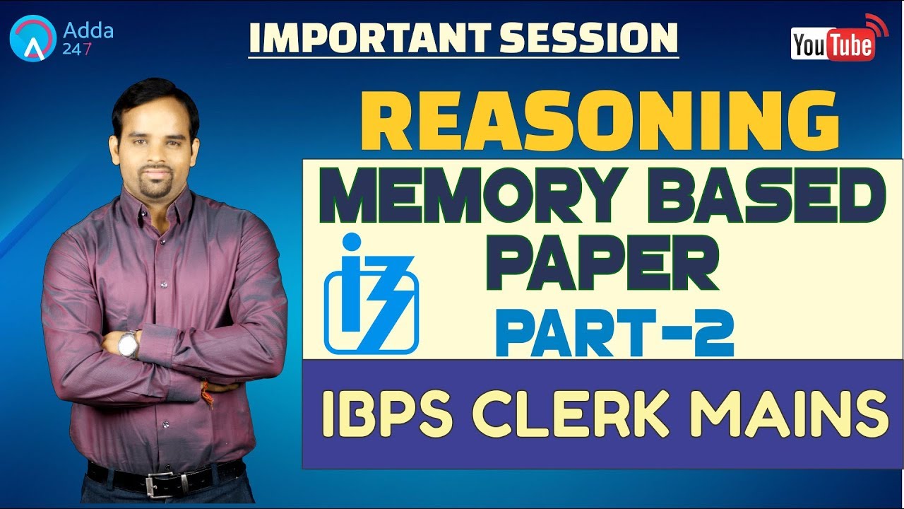 Memory Based Paper Of IBPS Clerk Mains By Sachin Sir (Part-2 ...