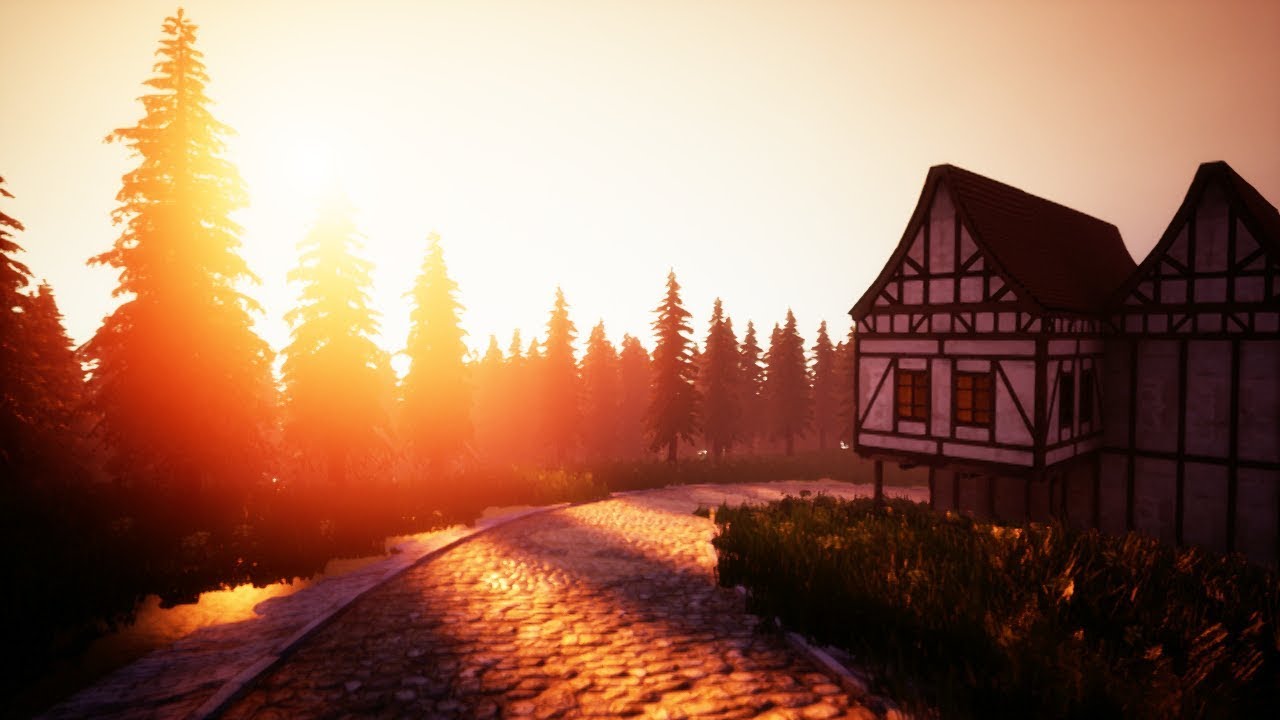 10 hours | Medieval City Ambience | Backround Sounds | ASMR, Study, Fairytale asmr reading a book