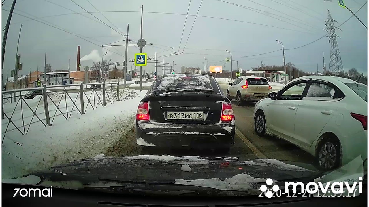 езда по встречке и экстренное торможение - YouTube