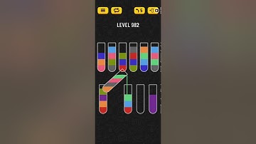 Water Sort Puzzle Level 982 Walkthrough Solution Android/iOS 💦