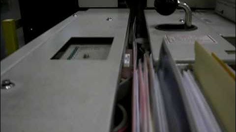 Feeder section of a DIOSS machine at the United States Postal Service