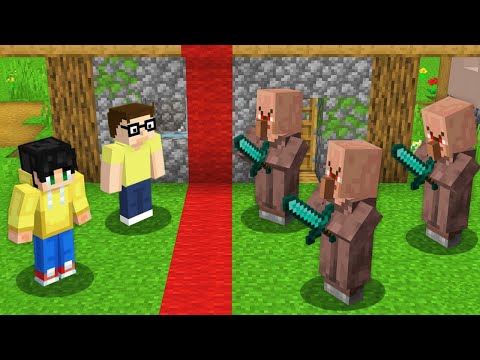 Minecraft Villagers SPLIT Our Village in HALF