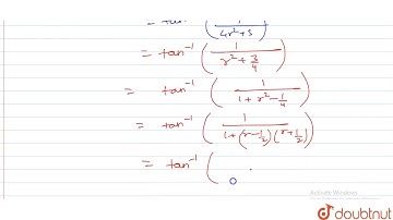 Sum to infinite terms the series: `cot^-1(1^2+ 3/4)+cot^-1 (2^2+3/4)+cot^-1 (3^2+3/4)+….`