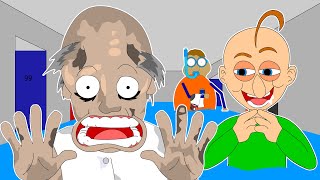 GRANNY THE HORROR GAME ANIMATION IN BALDI BASICS GAME #2 GRANNY & BALDI screenshot 5