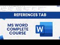 MS Word References Tab in Urdu & हिंदी | Microsoft Word Complete Course for Beginners