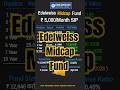 Edelweiss Midcap Fund | #sip #shorts #mutualfunds