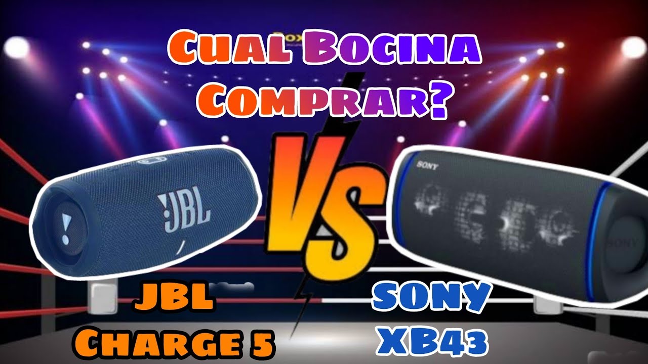 Comparacion JBL Charge 5 VS SONY XB43 ¿Cual Bocina Comprar? ESPAÑOL.