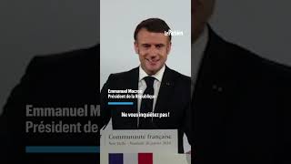 Another fainting spell during a Macron speech: "I'm used to it, don't worry"
