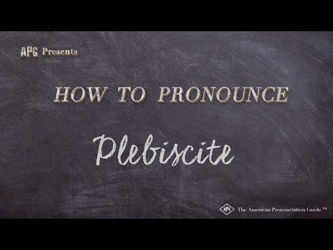 Plebiscite을 발음하는 방법 | Plebiscite 발음
