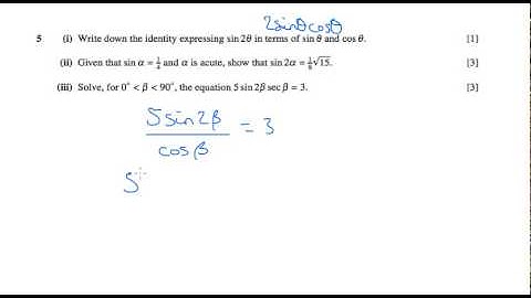 OCR Core 3 June 2006 q5iii - A2 Maths - Trigonometry
