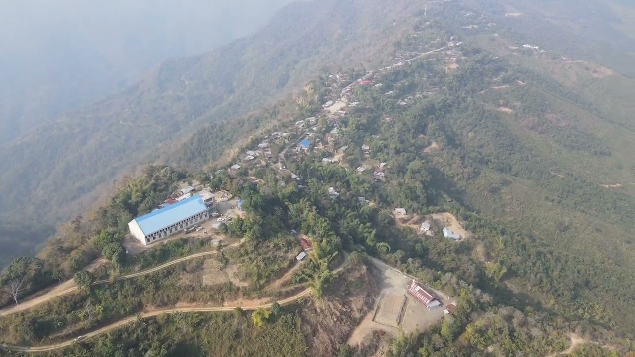 Aerial view of Tangkhul Hundung khullen village