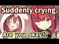 Marin suddenly starts crying.【Hololive | Eng Sub】
