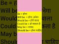 #/# be वाले शब्द hindi to english word meaning #/# youtube short video viral#/# education video #/#