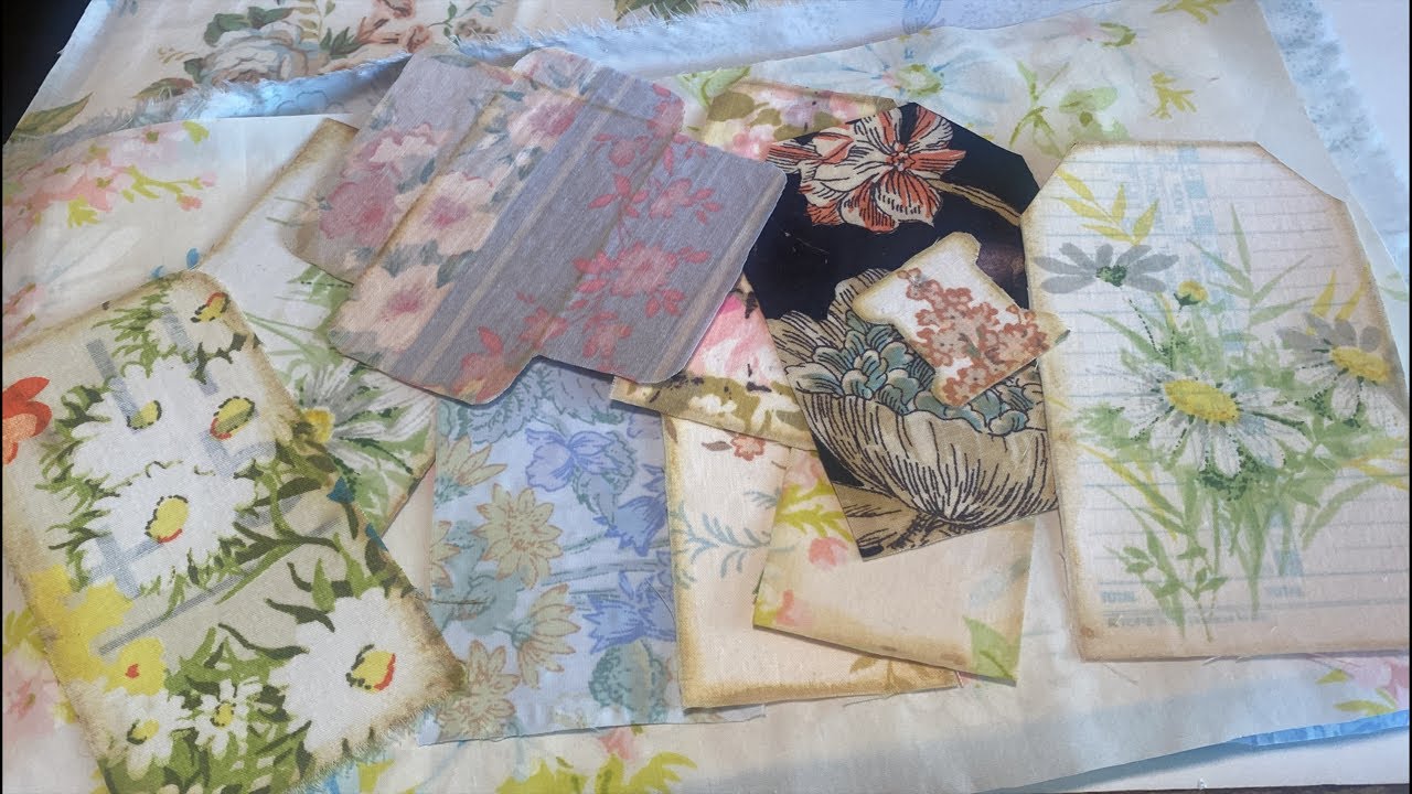 Turning vintage linens into printable tags for journals / giveaway ...