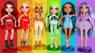 Abrindo 6 Lindas Bonecas Rainbow High Com Roupinhas Estilosas