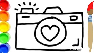 Easy Camera Drawing from Rectangle Shape | Simple Drawing for Kids 📷✨