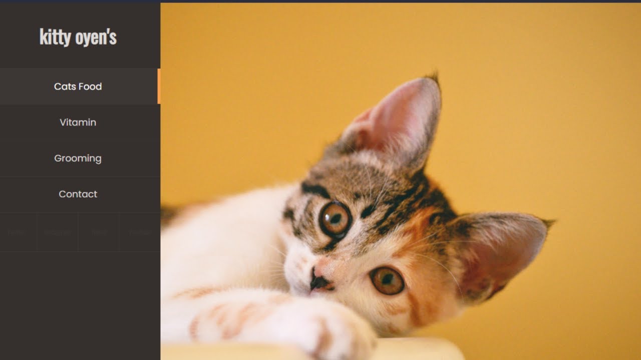 CSS Simple Sidebar Menu With Hover Effect YouTube