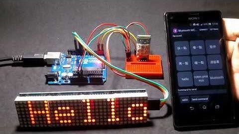 Arduino Bluetooth 控制 MAX7219 訊息滾動