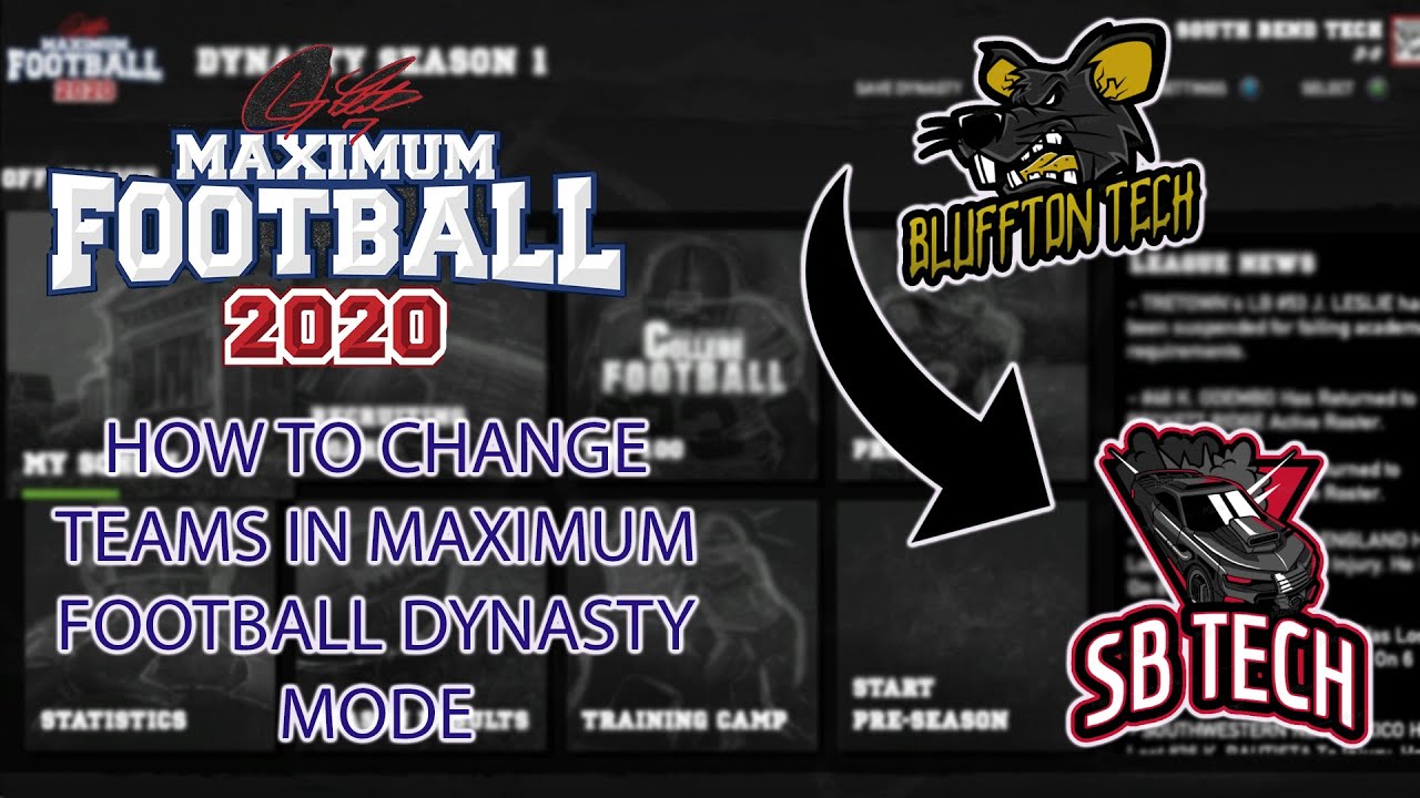 How To Change Teams In Maximum Football Dynasty Mode!