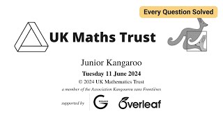 UKMT Junior Kangaroo 2024 (Every Question Solved)