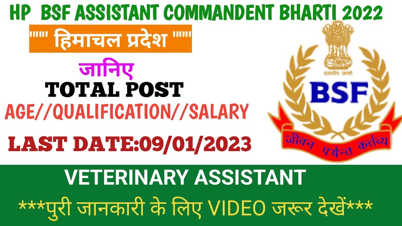 Hp bsf recruitment 2022 apply online||Hp jobs notification 2022|