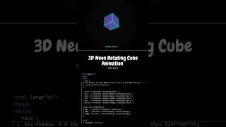 3D Neon Rotating Cube Animation | HTML + CSS | Futuristic Design|@cs_unlocked #shorts #coding