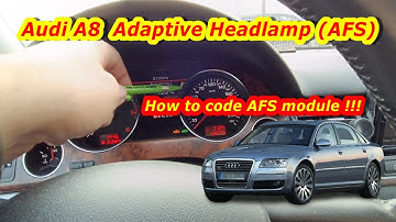 Audi A8 Adaptive Headlight coding ! How to enable/disable AFS module  !!!