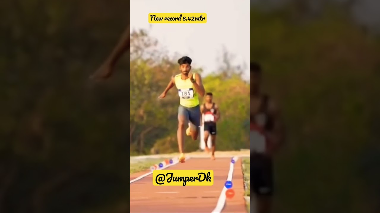 Men Long jump new national record in India 8.42mtr created by king jeswin aldrin🏃‍♂️